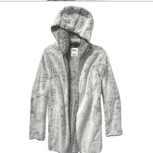 VS PINK sherpa fleece cardigan shawl robe with hood